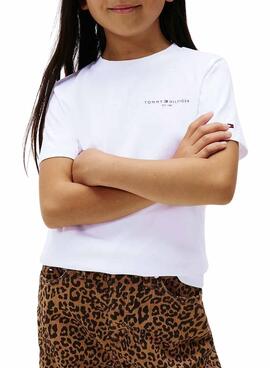 T-shirt Tommy Hilfiger Mini Corp blanc enfants