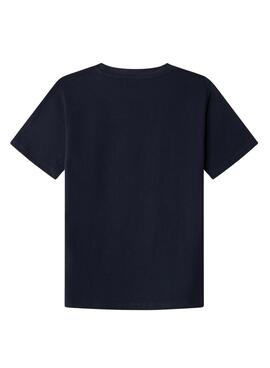T-shirt Pepe Jeans New Art logo marine pour enfant