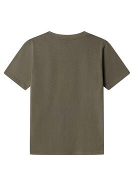 T-shirt Pepe Jeans New Art logo vert pour enfant