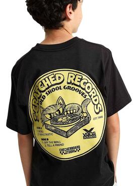 T-shirt Vans Scratched Records noir pour enfant