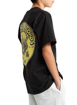T-shirt Vans Scratched Records noir pour enfant