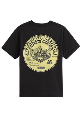 T-shirt Vans Scratched Records noir pour enfant