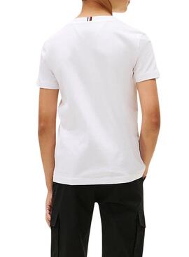 Maillot Tommy Hilfiger logo Varsity blanc enfant