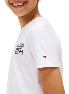 Maillot Tommy Hilfiger logo Varsity blanc enfant