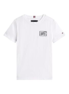Maillot Tommy Hilfiger logo Varsity blanc enfant