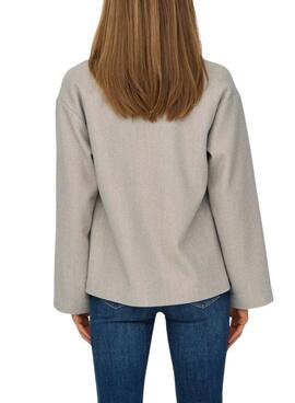 Manteau court Only Nancy beige pour femme 