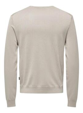 Maillot Only and Sons beige Wyler pour homme