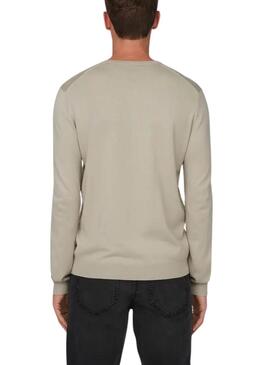 Maillot Only and Sons beige Wyler pour homme