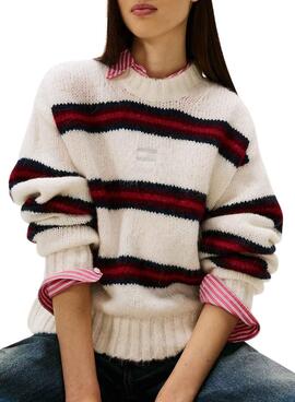 Maillot Tommy Jeans à rayures douces pour femme