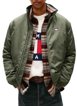 Veste Tommy Jeans Essential Padded vert pour homme