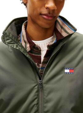 Veste Tommy Jeans Essential Padded vert pour homme