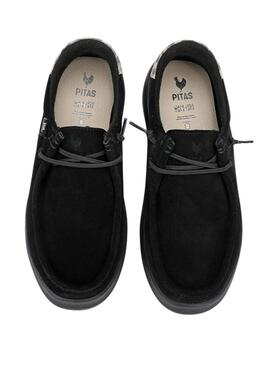 Chaussures Walkin Pitas Lyon noir pour femme