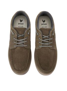 Chaussures de marche vertes Dakota Pitas pour homme