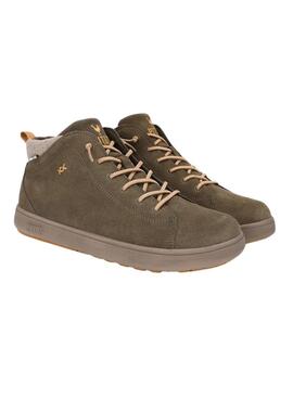 Bottes de marche Austin en cuir vert pour hommes.