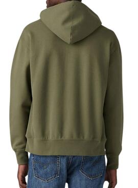 Sweat à capuche Levi's Full Zip vert pour homme