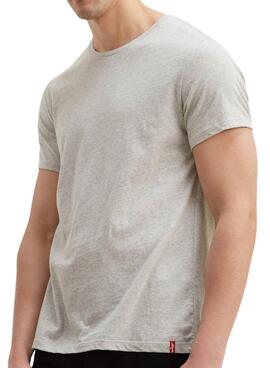 Pack de camisetas blancas y grises de Levi's para hombre.