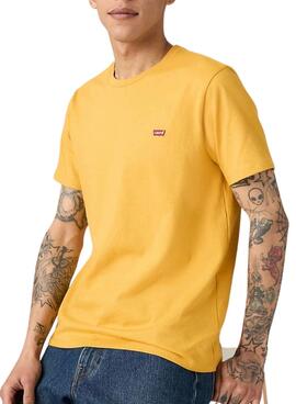 T-shirt basique Levi's jaune pour homme
