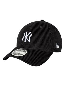 Casquette New Era Cord Yankees noire pour femme