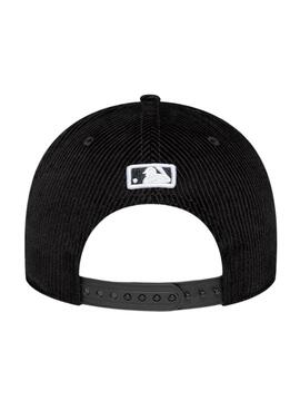 Casquette New Era Cord Yankees noire pour femme