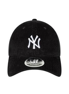 Casquette New Era Cord Yankees noire pour femme
