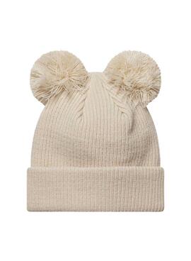 Bonnet New Era Double Pom beige pour femme