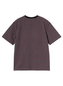 Maillot Carhartt Verner à rayures rose et noir pour femme