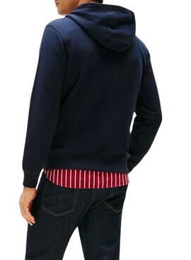 Sweat à capuche Tommy Hilfiger Linear marine pour homme