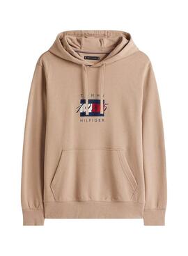 Sweatshirt Tommy Hilfiger Linear beige pour homme