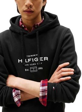 Sweatshirt Tommy Hilfiger Oval noire pour homme