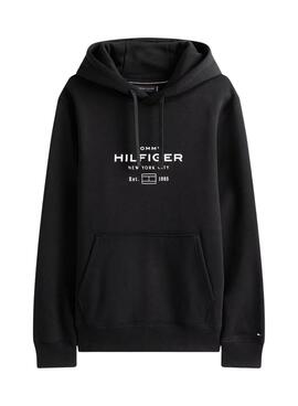 Sweatshirt Tommy Hilfiger Oval noire pour homme