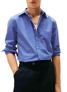Chemise Tommy Hilfiger Hairline bleue pour homme