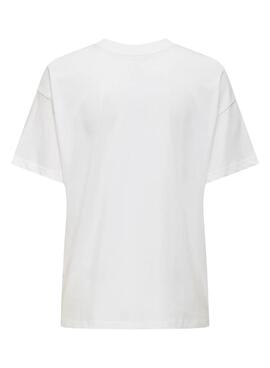 T-shirt Only Vivvi Paris blanc pour femme