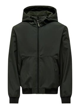Veste de chasse Only and Sons Bowie noire pour homme