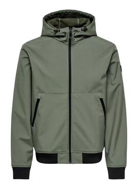 Veste de chasse vert pour homme Only and Sons Bowie.
