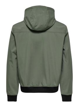 Veste de chasse vert pour homme Only and Sons Bowie.