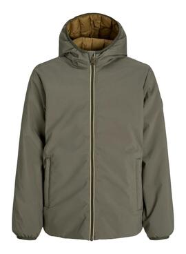 Veste Jack and Jones Brook réversible verte pour homme
