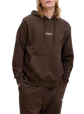 Sweatshirt Jack and Jones Soho marron pour homme.