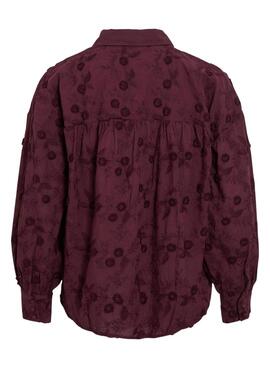 Chemise Vila Visimone bordeaux pour femme