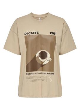 T-shirt Only Vivvi beige pour femme