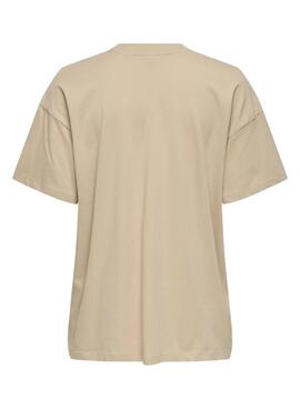 T-shirt Only Vivvi beige pour femme