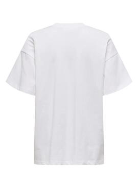 T-shirt Only Vivvi blanc pour femme
