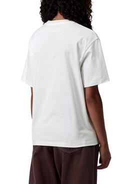 T-shirt Carhartt American Script blanc pour femme.