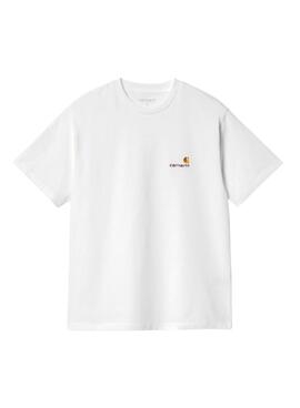 T-shirt Carhartt American Script blanc pour femme.