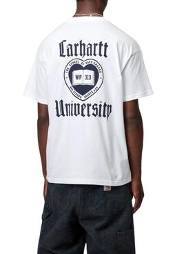Maillot Carhartt Schooling blanc pour homme