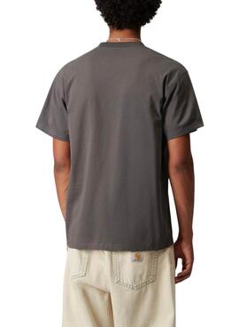T-shirt Carhartt Script gris pour homme