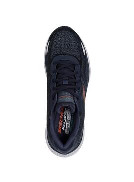 Chaussures Skechers Edgeride Waterproof bleues pour homme
