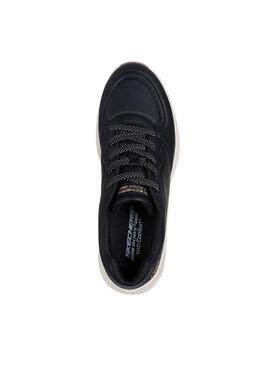 Chaussures Skechers Arch Bobs noires pour femme.