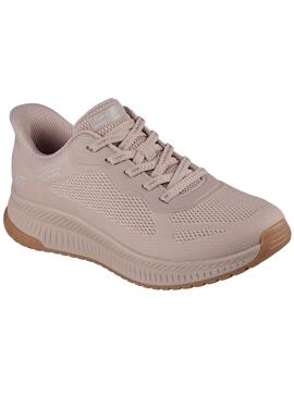 Chaussures Skechers Bobs Squad 4 rose pour femme