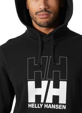 Sweat-shirt Helly Hansen logo noir pour homme.