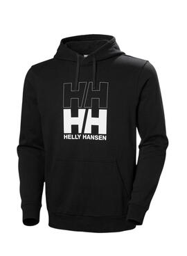 Sweat-shirt Helly Hansen logo noir pour homme.